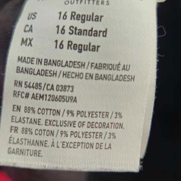 American Eagle Ankle Crop Black Jeans 16R - Picture 4 of 4